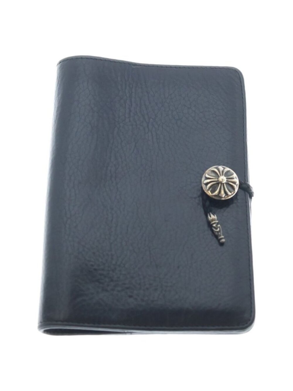 Chrome Hearts Agenda Plain Cross Ball Button Book Cover Black